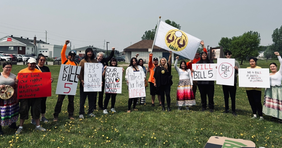 First Nation Youth Protest Bill 5 In Timmins